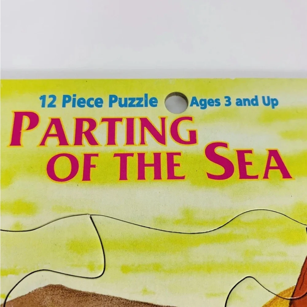 VTG  Playmore Tray Puzzle Moses Parting Of The Sea 1999 Religious Bible Stories